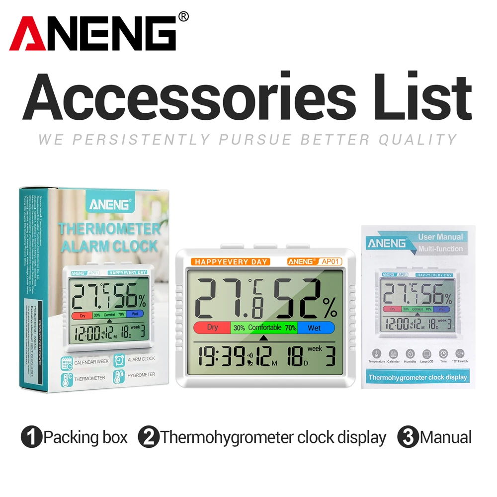 

Цифровой термогигрометр ANENG AP01