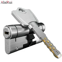 alarui c029 euro mortise door lock cylinder 30%c2%b0cam 8 keys sleeve pin slide blade anti picker violent unlock custom double clutch