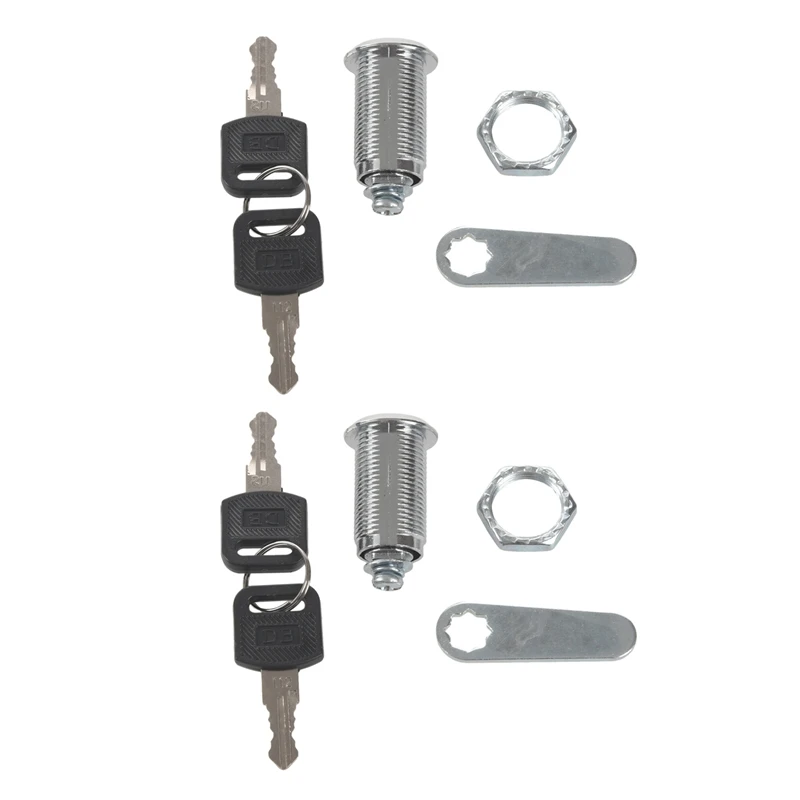 

2X Cylinder Lock Mailbox Lock Cabinet Lock Furniture Lock With 4 Keys