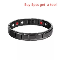 5 in 1 weight loss men couple bracelet magnets slimming removable bangle relieves fatigue magnetic therapy healthcare jewelry