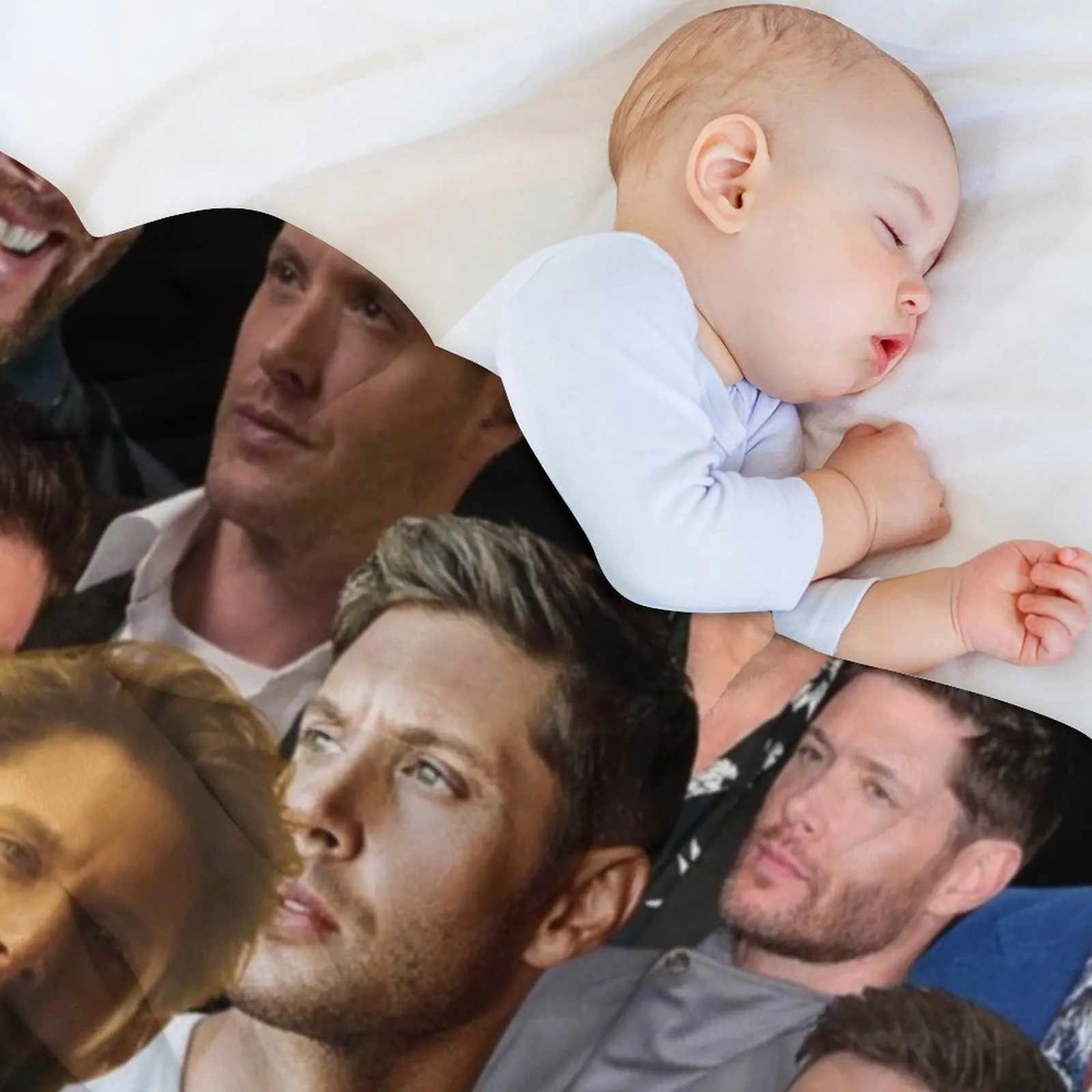 Декоративное мягкое одеяло jensen ackles с коллажем для фото