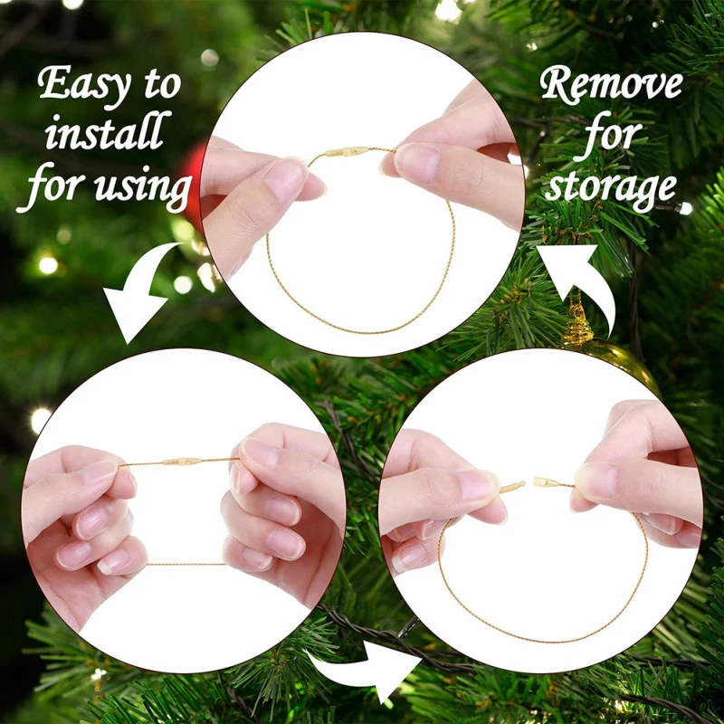 100-500 шт. 20 см полиэстеровые струны для рождественских подвесок рождественская