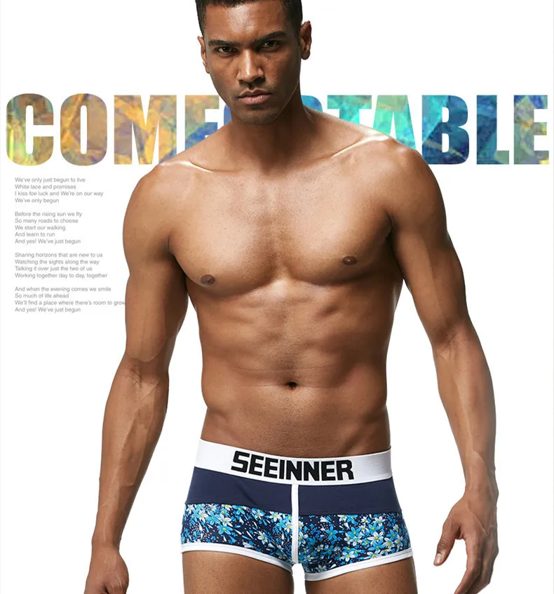 

Men's underwear cotton u convex bag men's boxer pants printed underwear men's boxer pants underwear underwear for men ethika