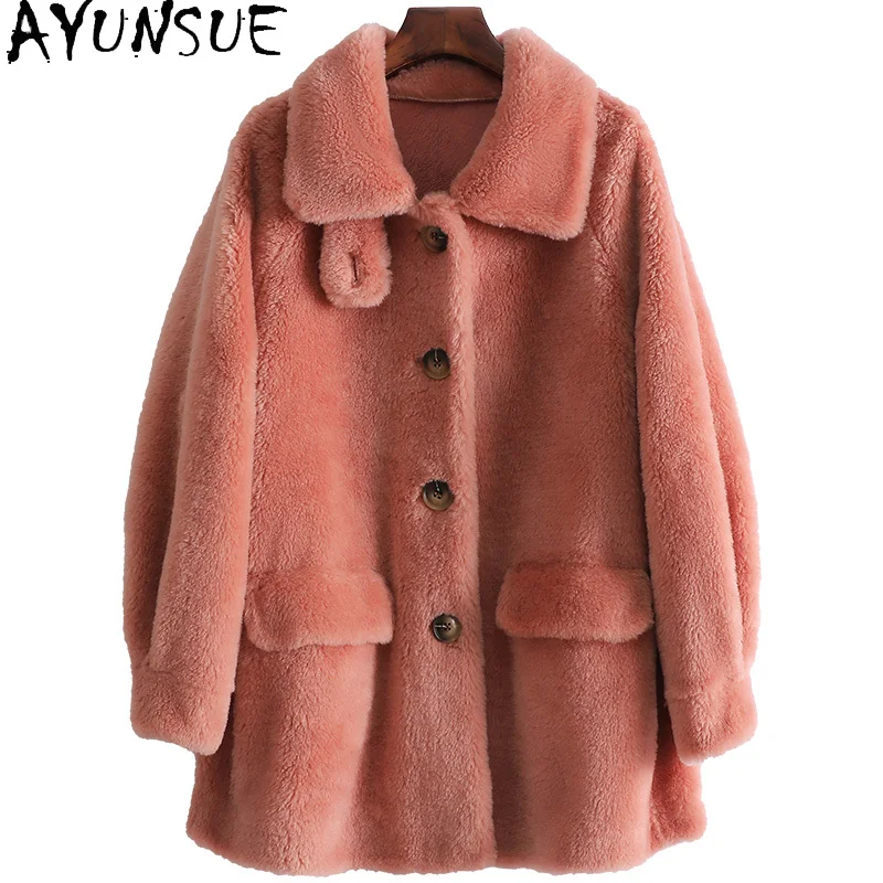 2022 Spring Autumn New Wool Fur Coat Women's Short Composite Fur One Fur Clothes 100% Wool Fur Jacket Chaqueta Feminine FCY1486