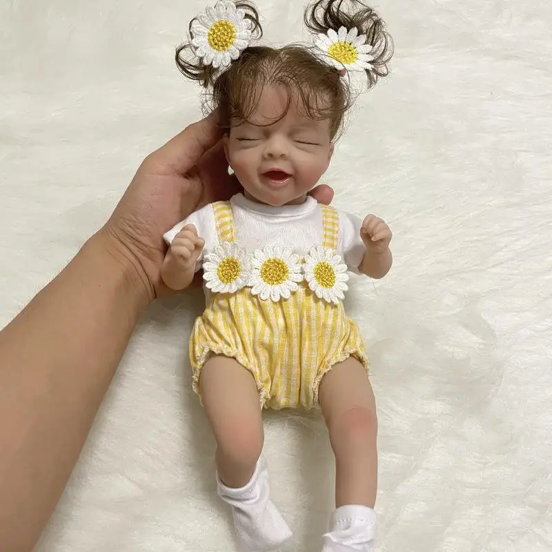 

30cm Rebirth Doll 12.5-inch Hair Implant Eyelash Simulation Doll Children‘s Toy Comfort Toy
