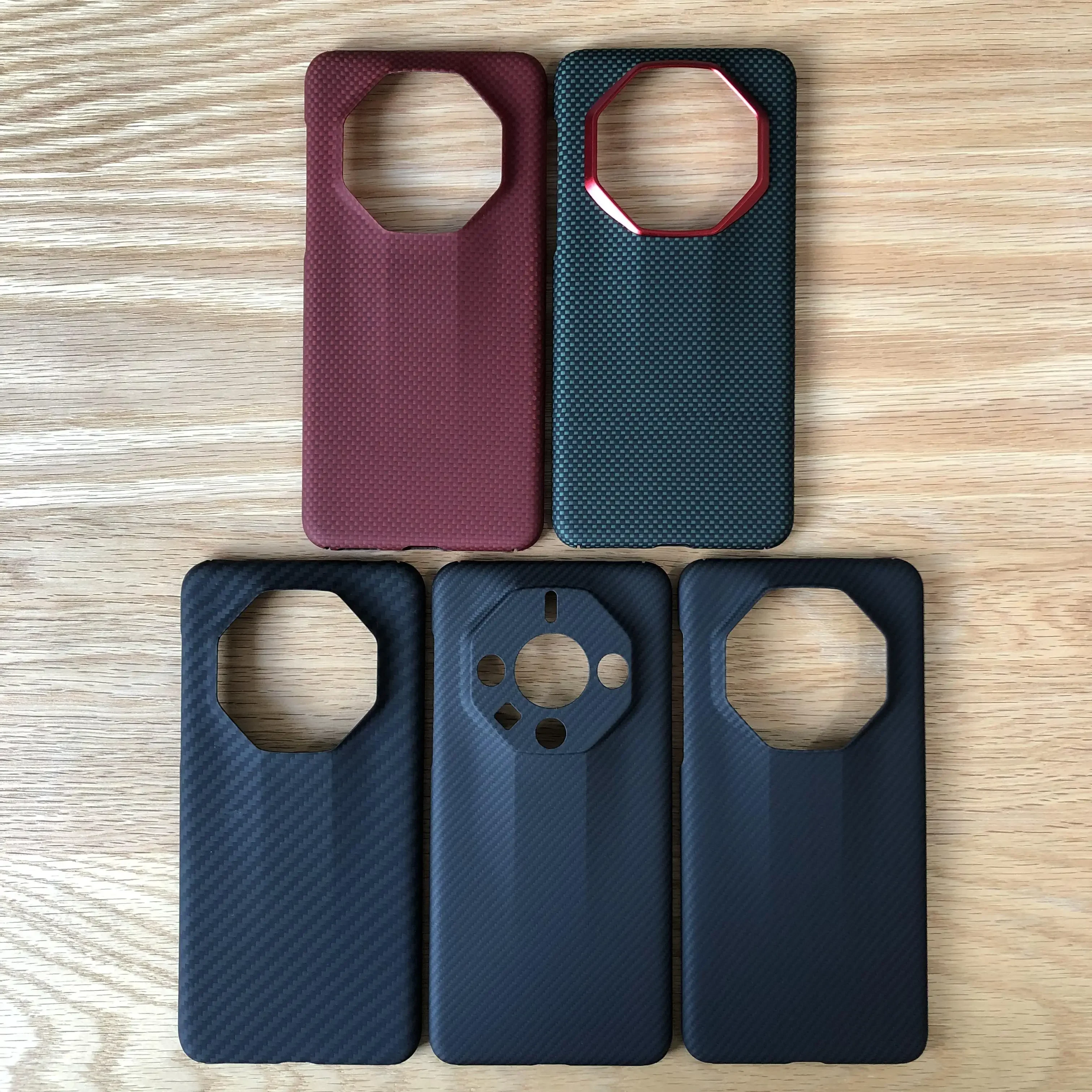 Черный чехол HKSN для Huawei Mate 60 RS кевлар углеродное волокно Арамид большое отверстие