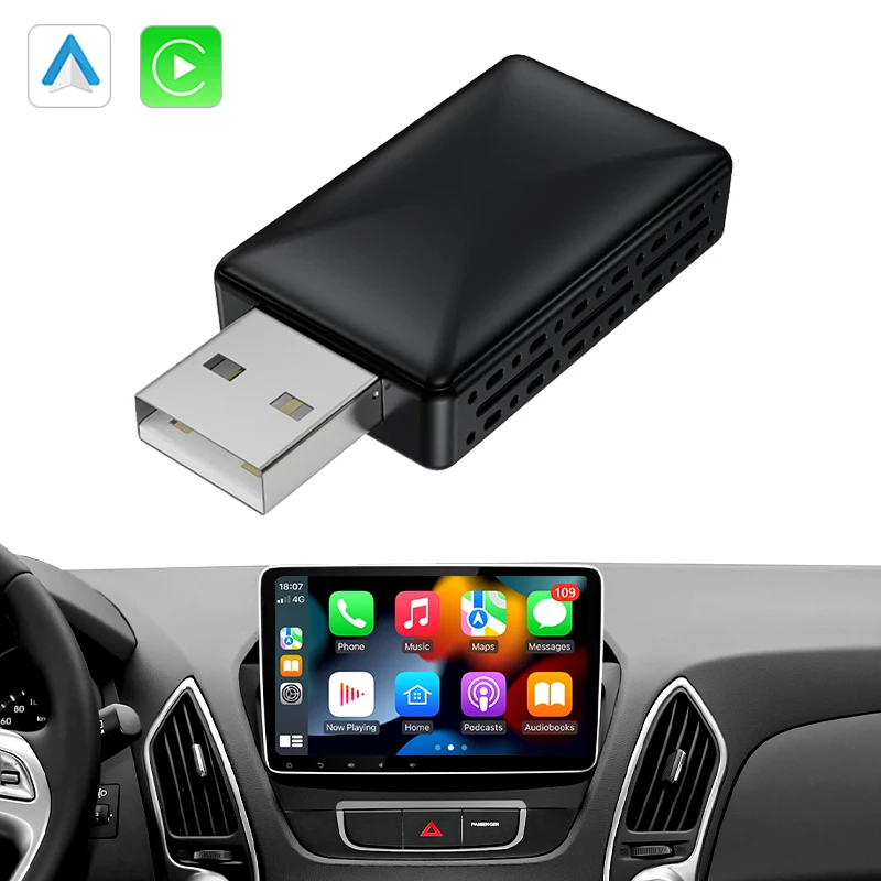 2014Новая беспроводная коробка Apple Carplay с подключением Android Auto проводная к