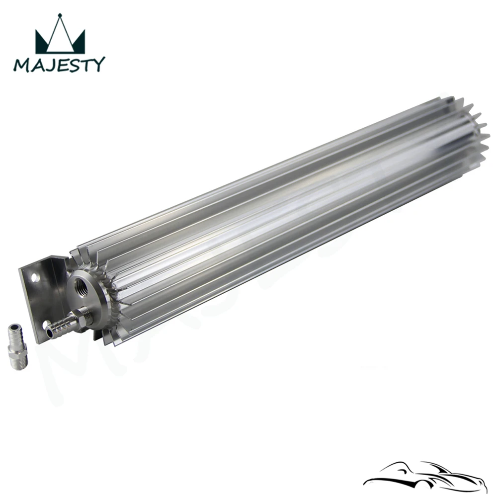 

Universal 18'' Aluminum Dual Pass Heat Sink Cooler W/Fittings For Chevy Ford