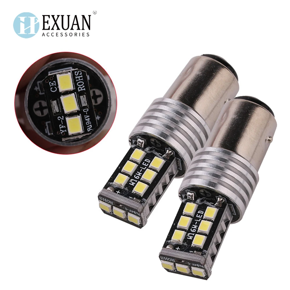 

2 шт. светодиодный Автомобильные светодиодные лампы 1156 BA15S 1157 7443 3157