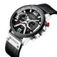 Luxury Business Quartz Movement Watch for Men Chronograph Auto Date Leather Strap Versatile Casual Upscale Men's Gifts New 8329 Other Image