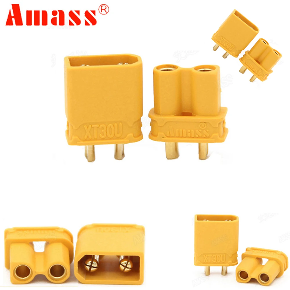 

5 Pair Connector Plug Amass XT30U Male Female Bullet the Upgrade XT30 For RC FPV Lipo Battery RC Quadcopter 10pcs