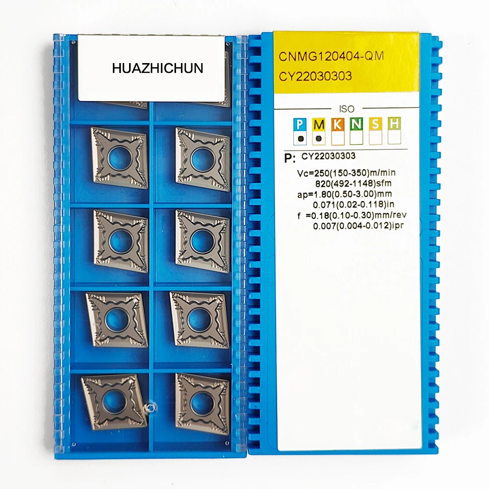 

HUAZHICHUN CNMG120404-QM GP91TM Carbide Inserts Milling Cutter Tool