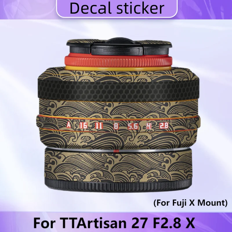Для TTArtisan 27 F2.8 X наклейка на объектив мм 2 8 крышка объектива AF27 защитная кожи