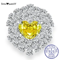 shipei luxury 925 sterling silver love heart cut 10ct created moissanite gemstone wedding engagement ring fine jewelry gifts