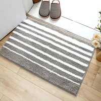 bathroom doormats japanese and korean simple stripes carpet living room polyester rug machine washable absorbent non slip mat