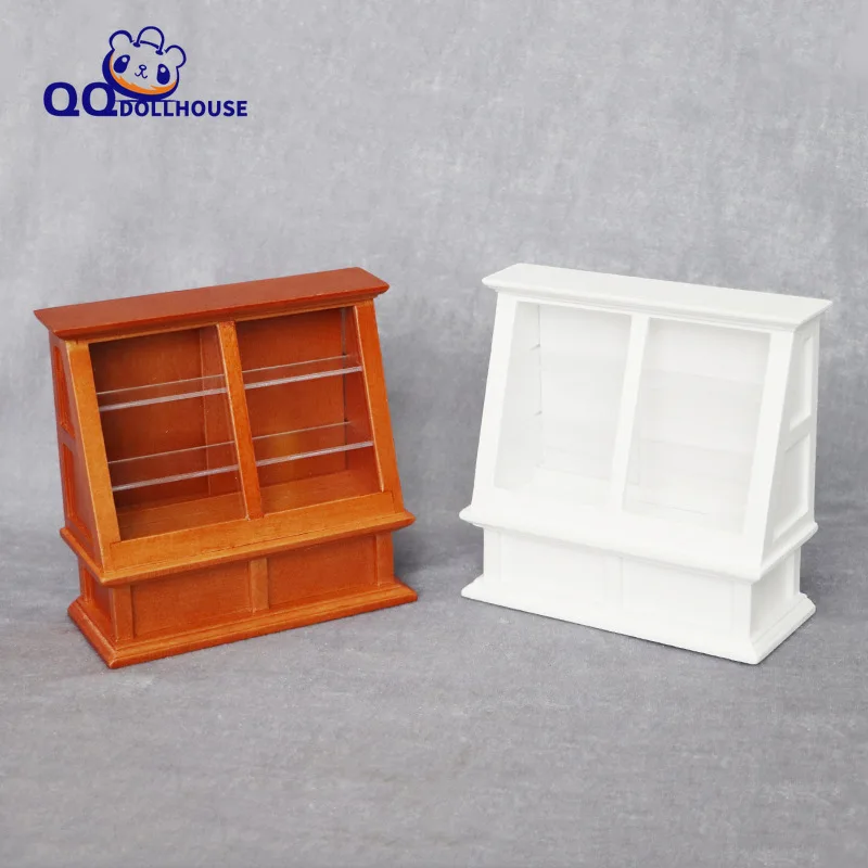 

1/12 Dollhouse Mini Furniture Supermarket Scene Commodity Cake Beverage Cabinet Model DIY Micro Scene Decoration