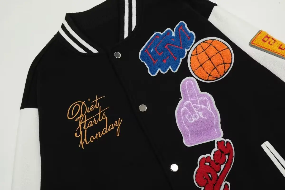 Американская осенне-зимняя стеганая новая свободная бейсбольная униформа в