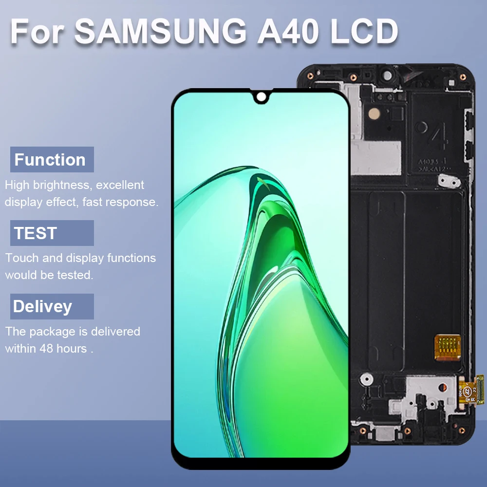 Супер AMOLED A40 A405F A405F/DS экран дисплея в сборе для Samsung Galaxy ЖК-дисплей с дигитайзером