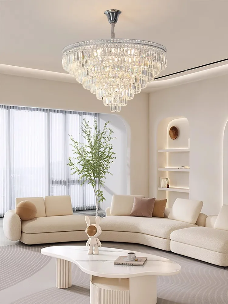 2024 современная роскошная прозрачная Хрустальная люстра осветительная