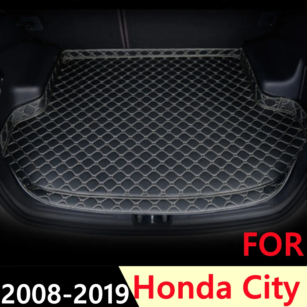

Автомобильный коврик для багажника для Honda City 2008 2009-2019, высокий боковой водонепроницаемый задний грузовой коврик, коврик, автомобильные акс...