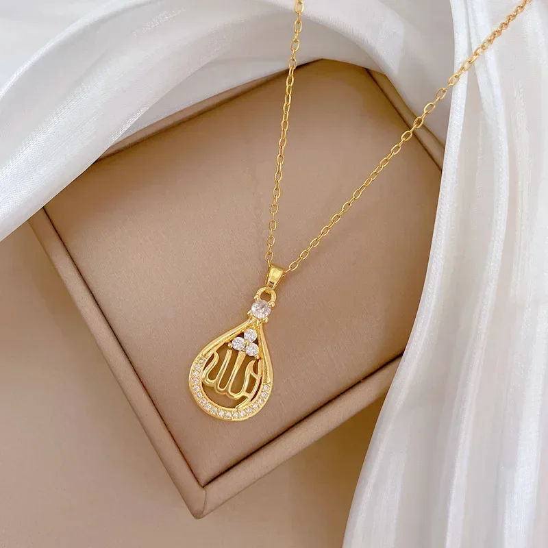 Модное ожерелье с подвеской в виде капли воды из циркония для женщин и девушек