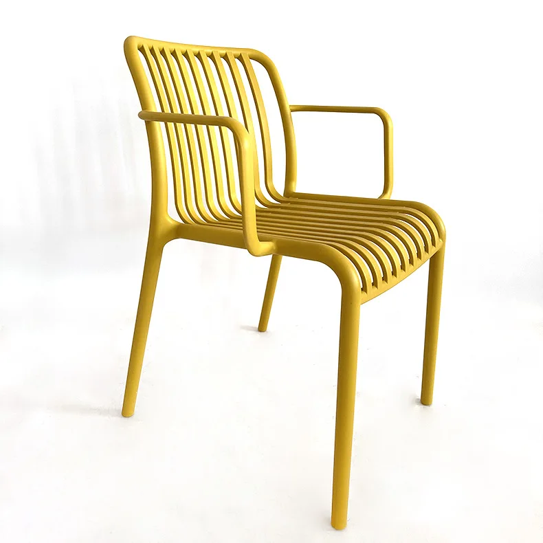 

M31 retro wind with armrest hollow plastic dining chair pp dining chair milk tea shop fast food restaurant bar chair leisure d
