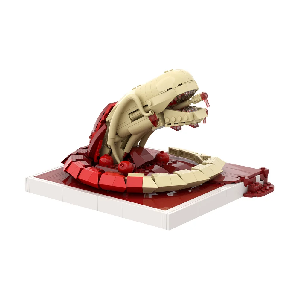 Фото Gobricks MOC Xenomorph Chestburster Строительные блоки Чужой монстр Chestburster Кирпичи Модель Facehuggers Блоки Игрушка в подарок №2
