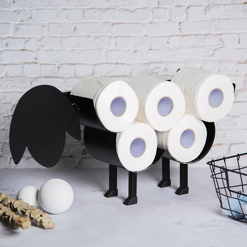 

Sheep Toilet Paper Holder Bathroom Roll Paper Towel Holder Toilet Paper Holder Paper Holder Bathroom Iron Frame Decor