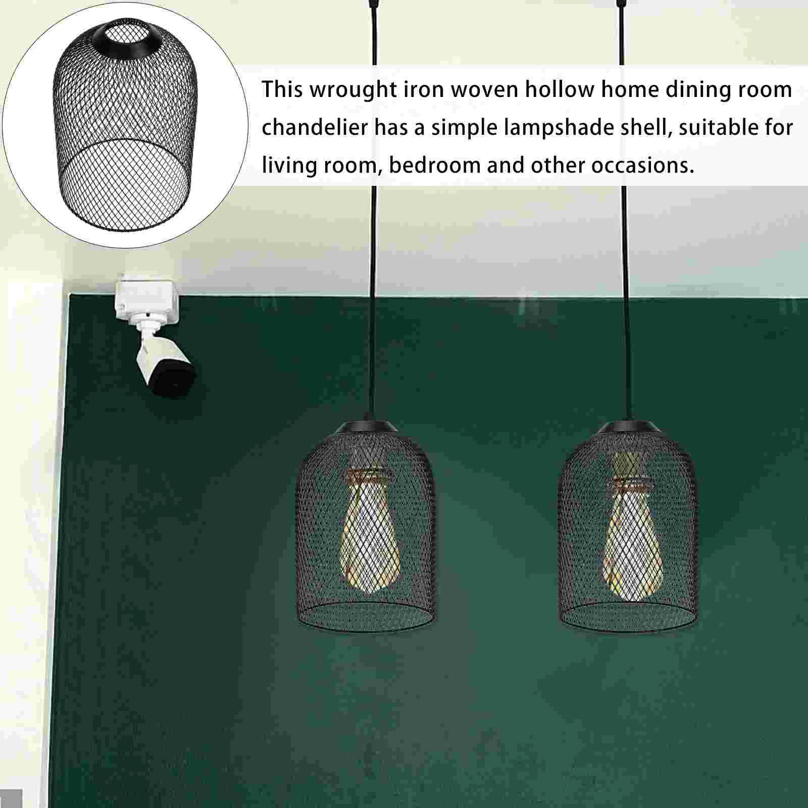 Полый абажур потолочный декор ретро открытый стиль клетки из кованого железа