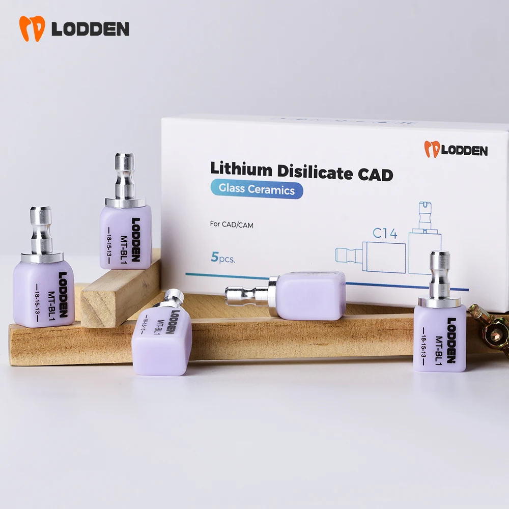 Фото Летиевые дисиликатные блоки Lodden C14, стеклянные керамические кубики LT/MT/MO/HT, материал для стоматологической лаборатории для фрезерной системы CAD CAM Sirona Cerec №5