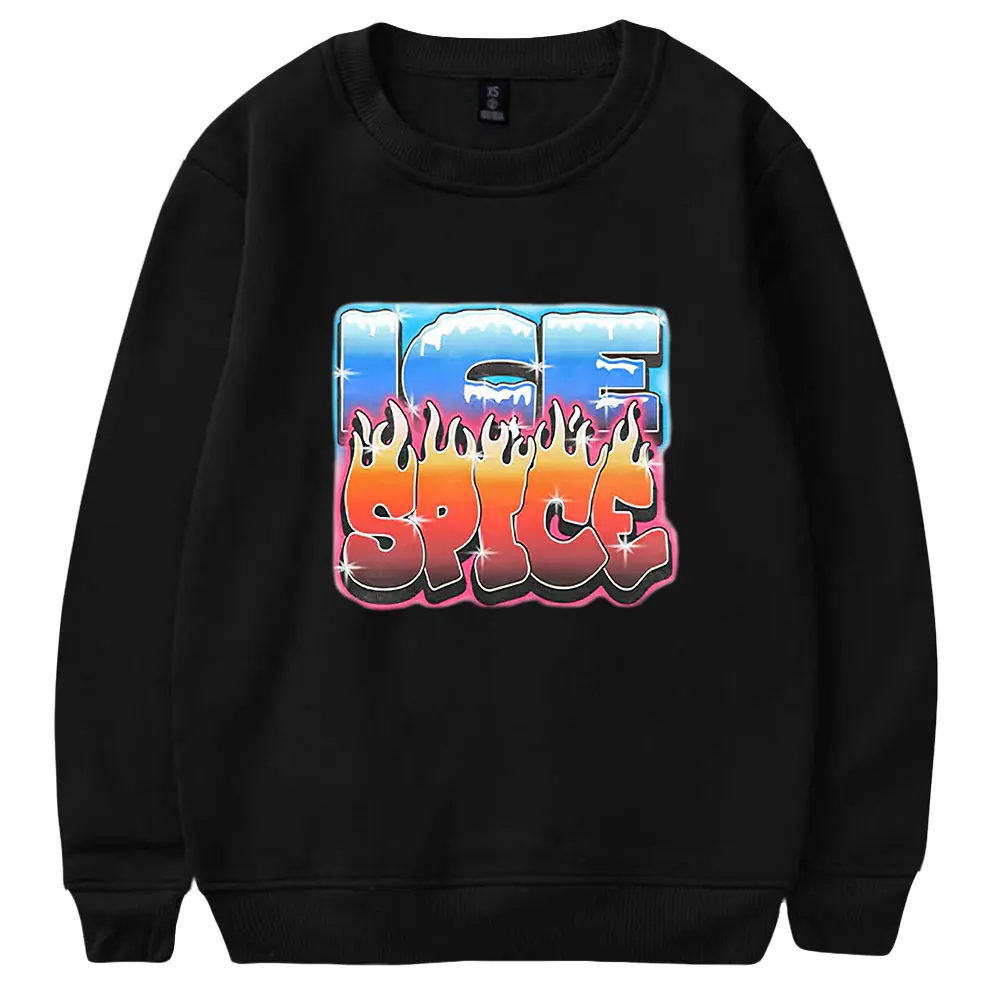 Толстовка Rapper ICE Spice для мужчин и женщин свитшот с длинным рукавом круглым вырезом