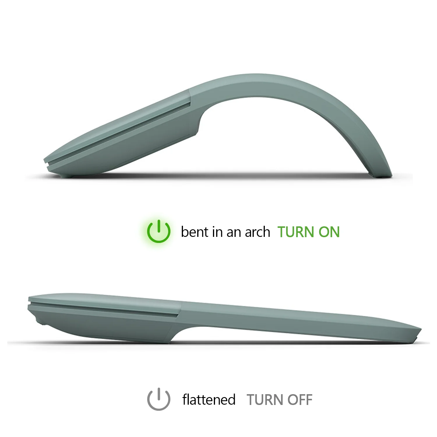 Bluetooth 4.0 беспроводная мышь 1600 DPI складная дуговая сенсорная Ультратонкая