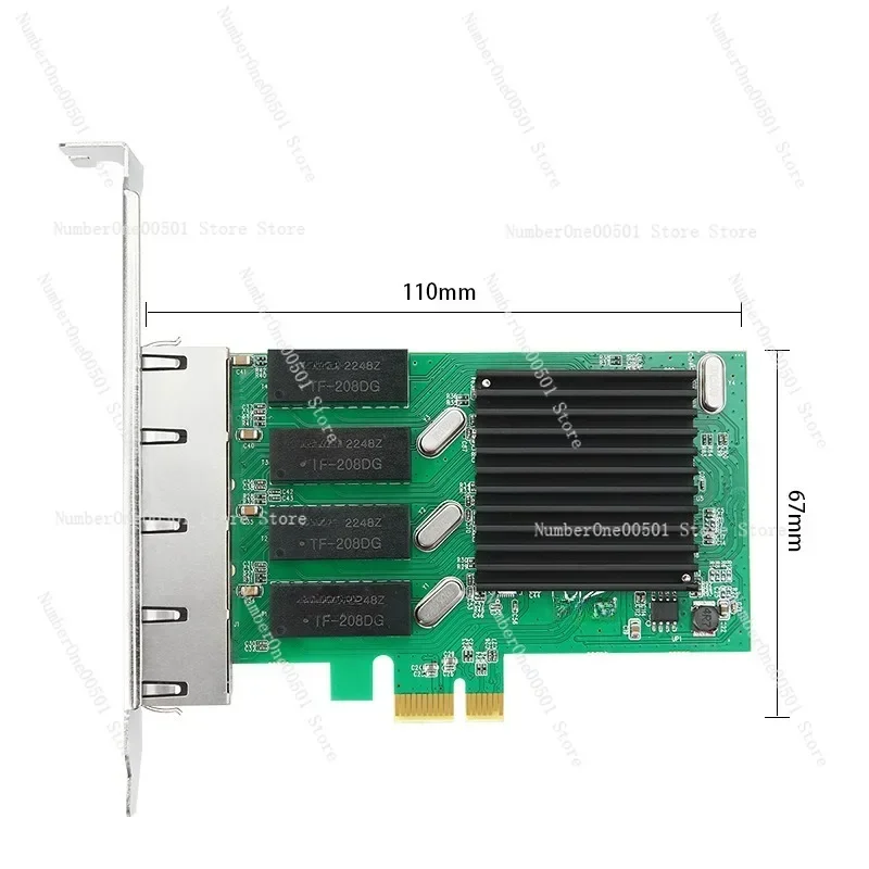 Четырехпортовая гигабитная сетевая интерфейсная карта PCIe X1 4 Серверный сетевой