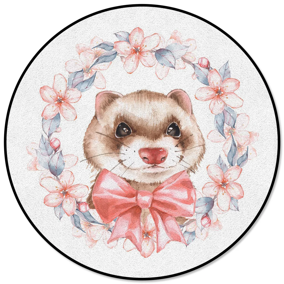 

Ferret Spring Pink Flower Plant Carpets For Living Room Home Decor Rugs For Bedroom Floor Mat Decoration Anti Slip Rugs