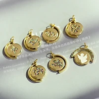creative 7 styles zircon pendant for handmade chains style pendant jewelry making wholesale copper bead