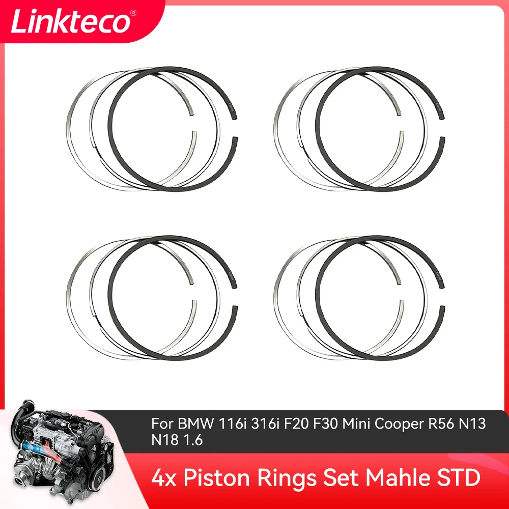 

Комплект поршневых колец Demier 4x для BMW 116i 316i F20 F30 Mini Cooper R56 N13 N18 1,6