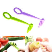 spiral slicer fruit vegetable roll rotary chipper cucumber blade kitchen eco friendly food processing utensils random color new