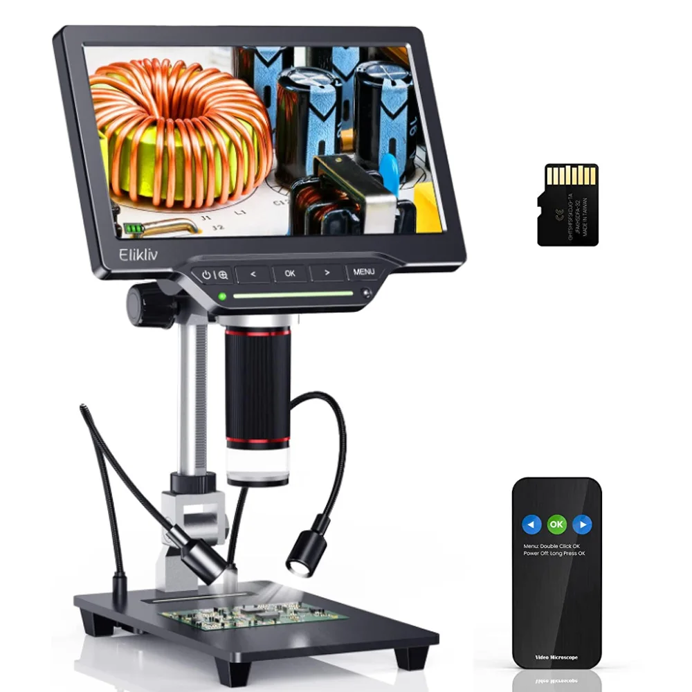 Elikliv EDM201 Pro 7 &quotHDMI цифровой микроскоп 1300X для пайки электроники ремонт печатной