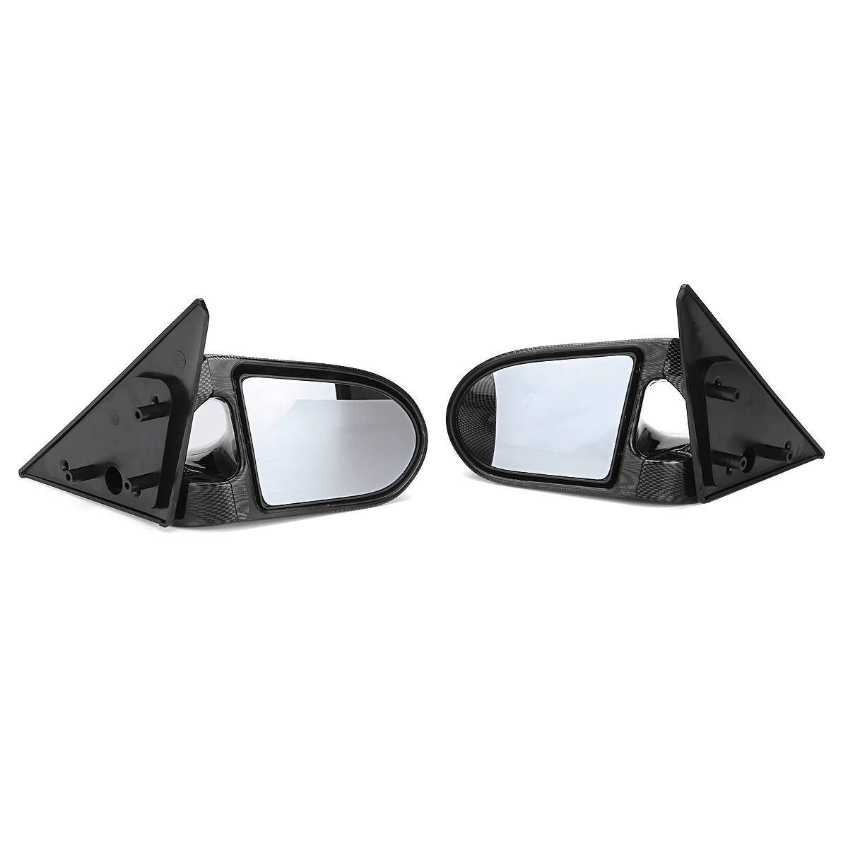 A Pair Carbon Fiber Look /Black Adjustable Car Side Mirror Rearview For Honda Civic EG 1992-1995 4Dr Spoon Style