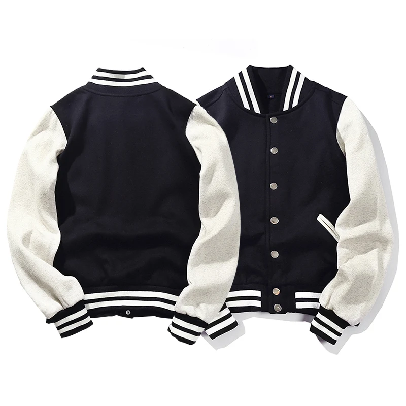 Custom Jacket Your Logo Photo Brand Name Print Baseball Uniform Black White Coats and Jackets Women Men Sportswear Streetwear |