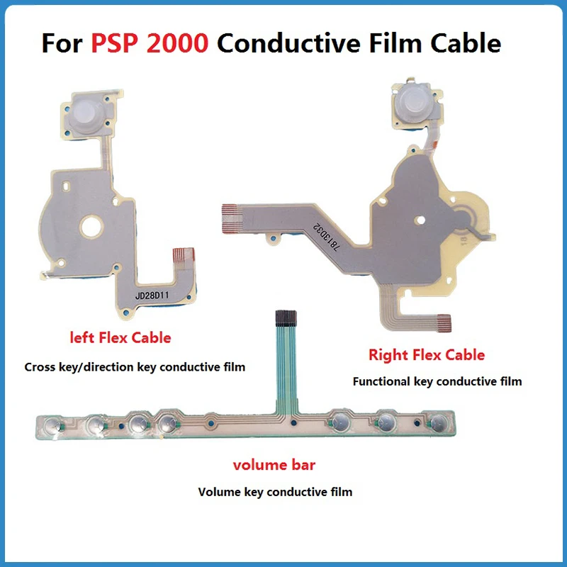 For Sony PSP 2000 Flex Cable Conductive Film Left And Right Volume Cable Button Line Combination Repair Accessories PSP2000
