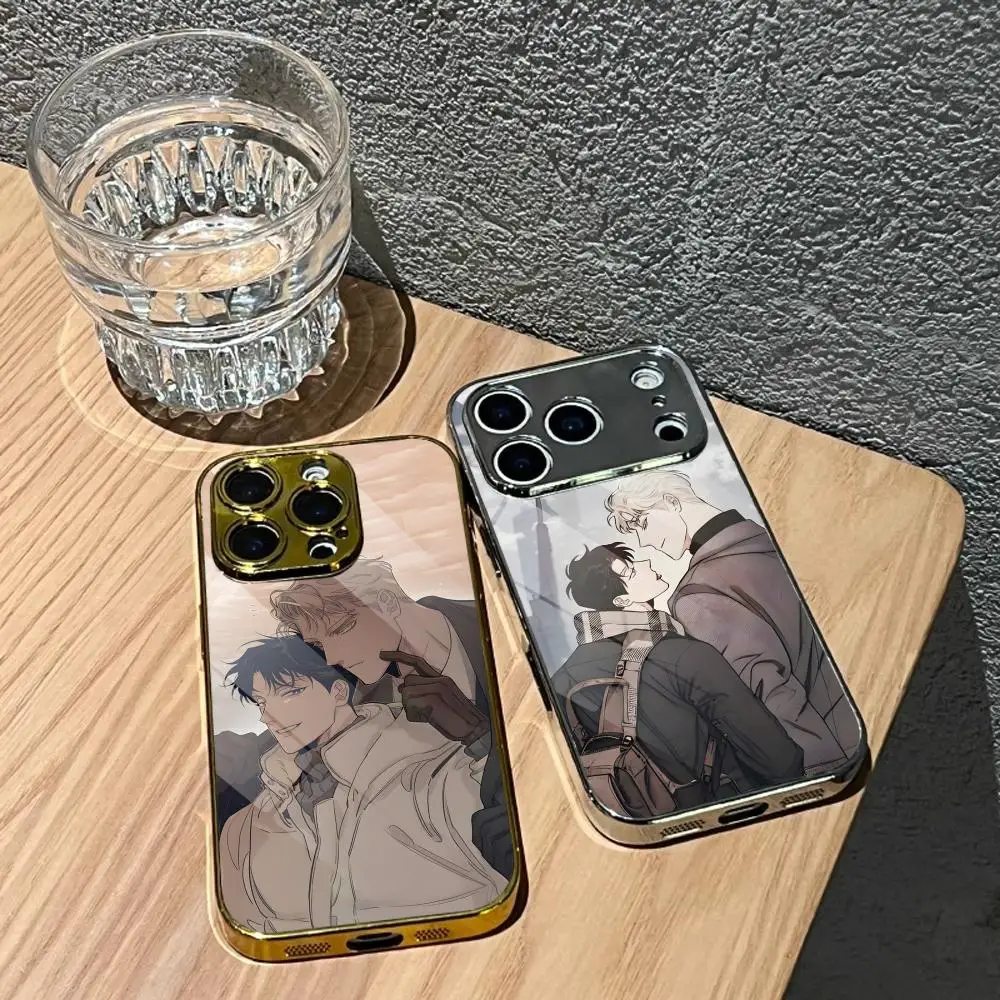 Фото Чехол для телефона с аниме-дизайном «Розы и шампанское» для iPhone 17, 16, 15, 14, 13, 12 Pro Max Plus, с гальваническим покрытием, металлический бампер, противоударный чехол №5