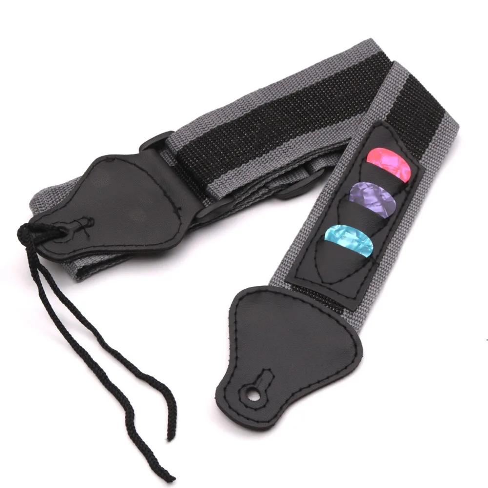 

Bass Guitar Guitar Bass Belt Guitar Picks Holders with 3 Guitar Picks Guitar Belt Accessories Electric Guitar Strap