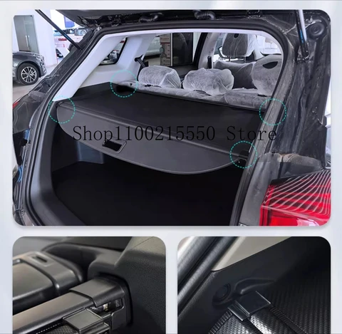 Для Zeekr 7X 2024-2025 Автомобильный багажник, крышка багажника, задний органайзер для багажа, занавеска, выдвижной щиток