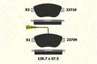 

B237101925 для десяти тормозных баллатов GRANDE PUNTO 199 DOBLO/DOBLO LINEA MULTIJET 05 (зажим)