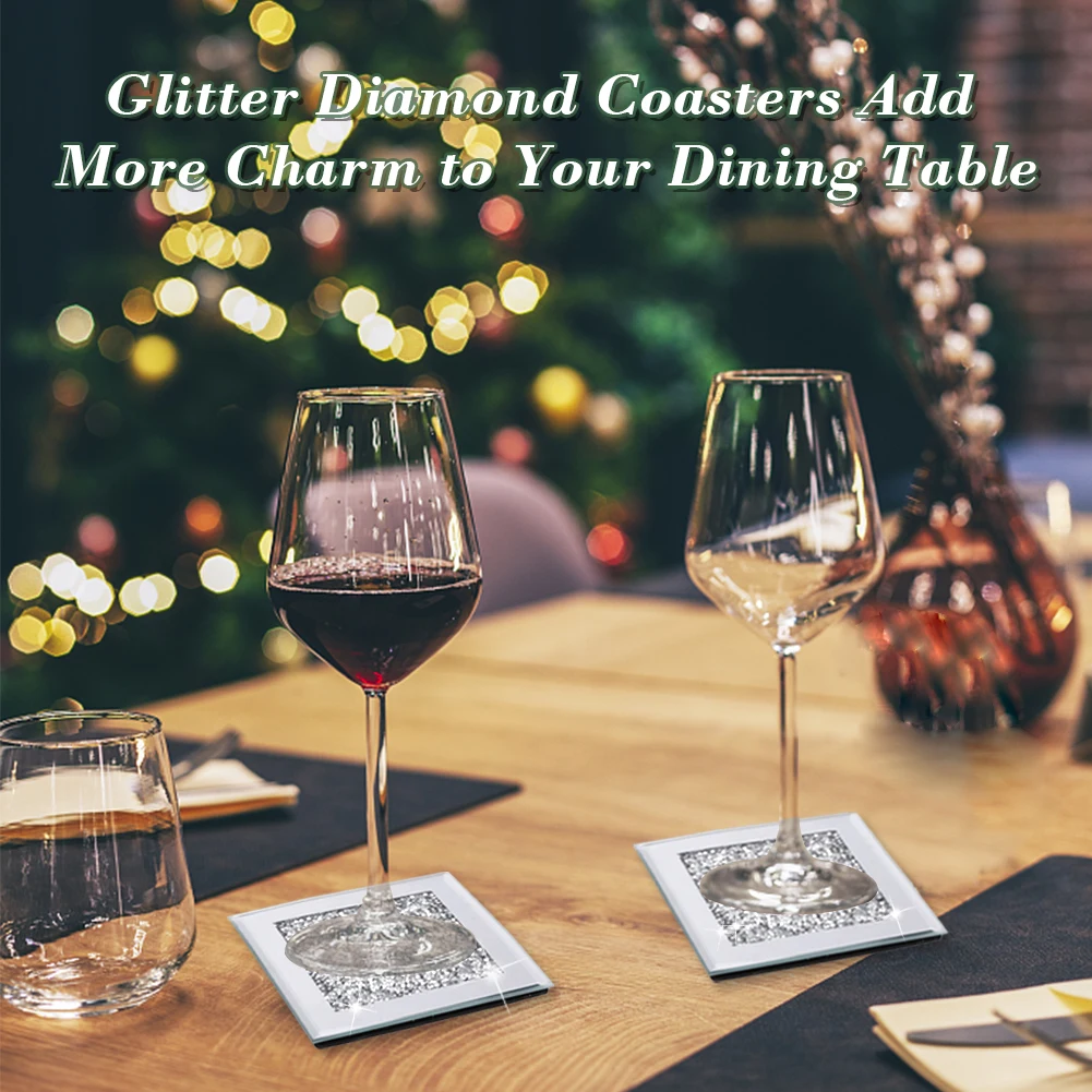 

4 шт., антискользящие квадратные подставки для чашек