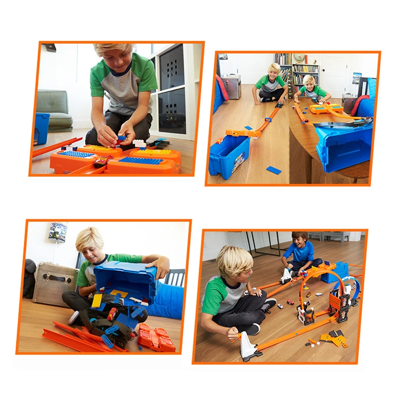 Hot Wheels DWW95 Track Builder трюковая коробка разнообразие классный базовый трек детская