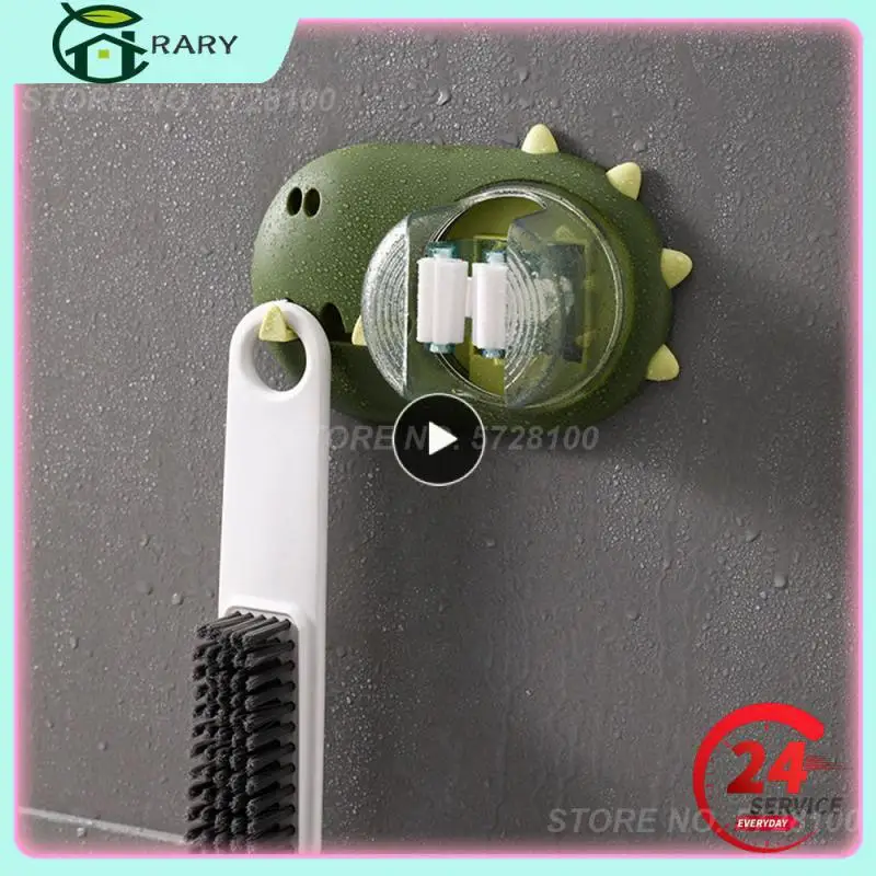 

Multifunctional Storage Rack Punch Free Dinosaur Wall Mounted Hook Bathroom Storage Mop Holder Cartoon