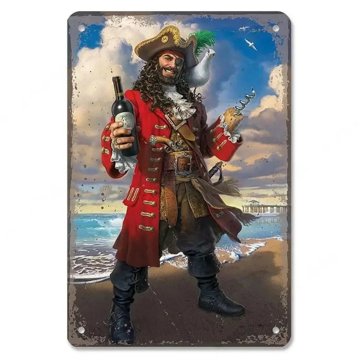 Винтажная Металлическая Табличка Captain La Mauny Украшение На Стену Железная Картина