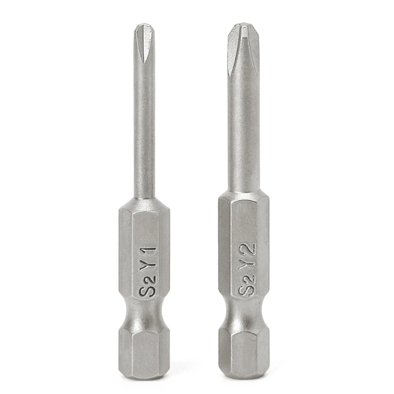 

2 Pcs 50mm Magnetic 1/4'' Hex Shank Tri-wing Y Tip for Head Screwdriver Bits Set